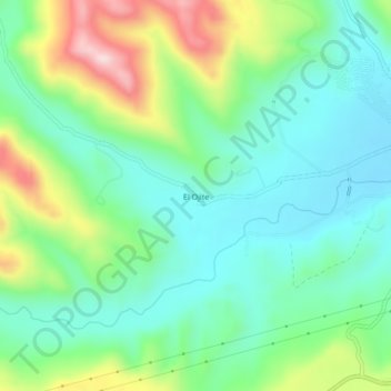 Mapa topográfico El Ojite, altitud, relieve