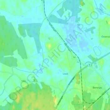 Mapa topográfico Öje, altitud, relieve