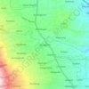 Mapa topográfico Tengaran, altitud, relieve
