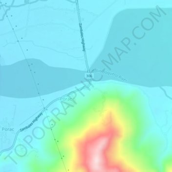 Mapa topográfico Panan, altitud, relieve