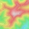 Mapa topográfico Obidowa, altitud, relieve