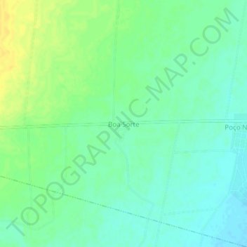 Mapa topográfico Boa Sorte, altitud, relieve
