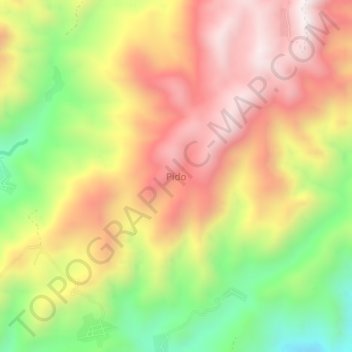 Mapa topográfico Pido, altitud, relieve