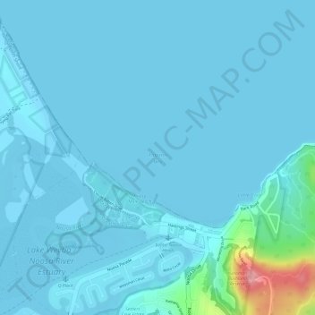 Mapa topográfico Laguna Bay, altitud, relieve