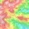 Mapa topográfico Yzeron, altitud, relieve