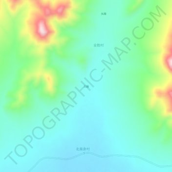 Mapa topográfico Sanduan, altitud, relieve