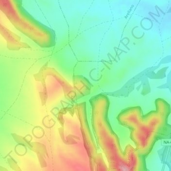 Mapa topográfico Espinal, altitud, relieve