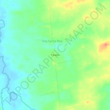 Mapa topográfico Paraiso, altitud, relieve
