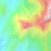 Mapa topográfico Pico do Cristal, altitud, relieve