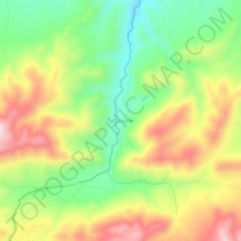 Mapa topográfico Tattiouine, altitud, relieve