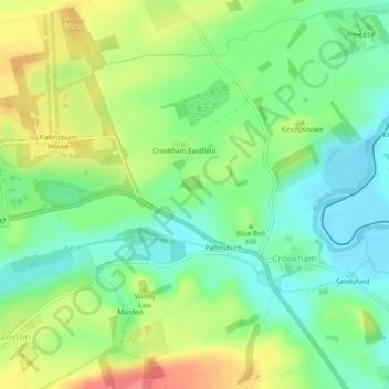 Mapa topográfico Sharp Law, altitud, relieve
