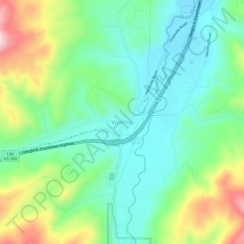 Mapa topográfico Wanship, altitud, relieve