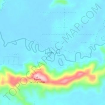 Mapa topográfico Bambalaga, altitud, relieve