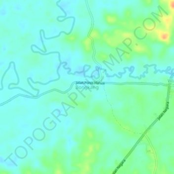 Mapa topográfico Bongkang, altitud, relieve