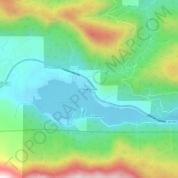 Mapa topográfico Maple Grove, altitud, relieve