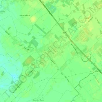 Mapa topográfico Villotta / Vilote, altitud, relieve