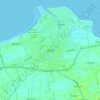 Mapa topográfico Pattani, altitud, relieve
