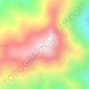 Mapa topográfico Buttu Mongoi, altitud, relieve
