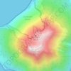 Mapa topográfico Stromboli, altitud, relieve