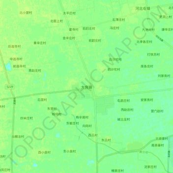 Mapa topográfico Daliang, altitud, relieve