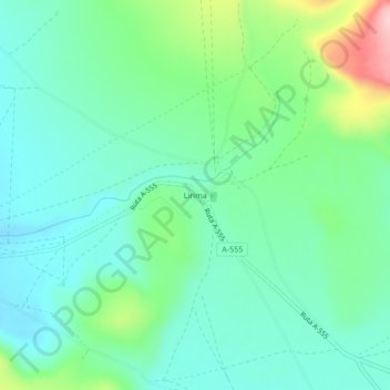 Mapa topográfico Lirima, altitud, relieve