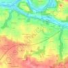Mapa topográfico Kergonan, altitud, relieve