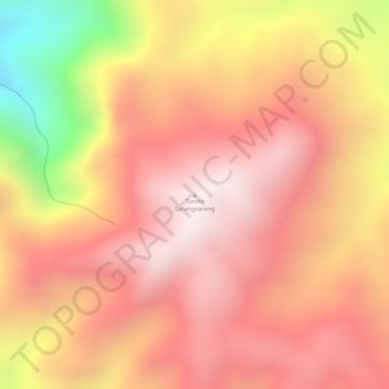 Mapa topográfico Tanete Sarangsarang, altitud, relieve