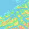 Mapa topográfico Aspøya, altitud, relieve