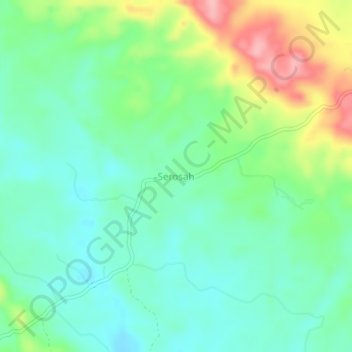 Mapa topográfico Serosah, altitud, relieve