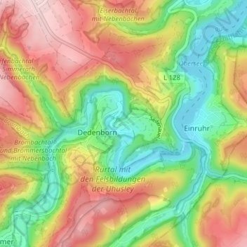 Mapa topográfico Seifenauel, altitud, relieve
