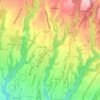 Mapa topográfico Tegallalang, altitud, relieve