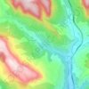 Mapa topográfico Les Condamines, altitud, relieve