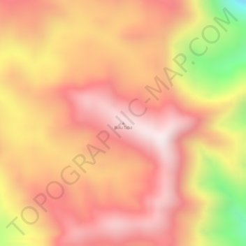Mapa topográfico Bulu Taba, altitud, relieve