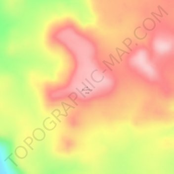 Mapa topográfico Bushfire Hill, altitud, relieve