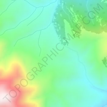 Mapa topográfico Montañas Rocosas, altitud, relieve