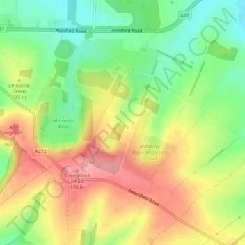 Mapa topográfico Temple Valley, altitud, relieve