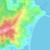 Mapa topográfico Tura Beach, altitud, relieve