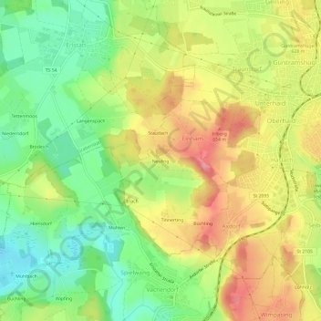 Mapa topográfico Neuling, altitud, relieve