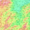 Mapa topográfico Hunan, altitud, relieve