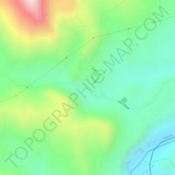 Mapa topográfico Y la villa, altitud, relieve