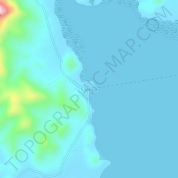 Mapa topográfico Silanga, altitud, relieve