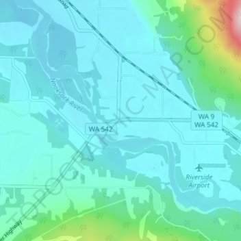 Mapa topográfico Nugents Corner, altitud, relieve
