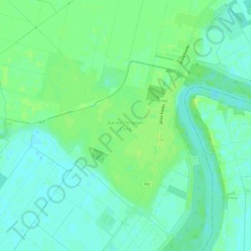 Mapa topográfico Backo Petrovo Selo, altitud, relieve