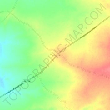 Mapa topográfico Tarhada, altitud, relieve