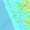 Mapa topográfico Kanhangad, altitud, relieve