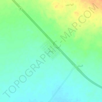 Mapa topográfico النباه, altitud, relieve