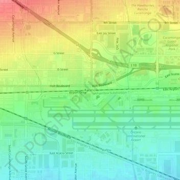 Mapa topográfico Racimo, altitud, relieve