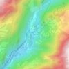 Mapa topográfico Les Plaines, altitud, relieve