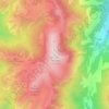 Mapa topográfico Monte Fionchi, altitud, relieve