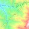 Mapa topográfico Mindina, altitud, relieve